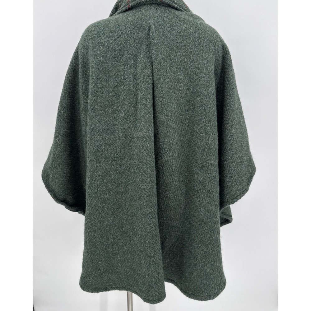Blarney Woolen Mills Womens Green Wool Blend Scarf Poncho Made In Ireland NEW - Picture 5 of 9